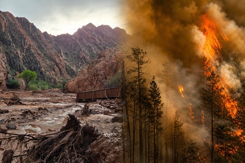 big sure fire grand canyon flood